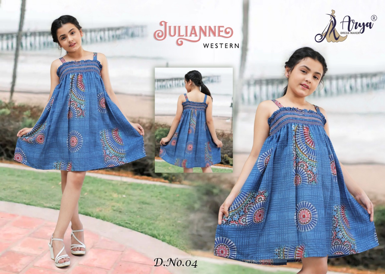 Julianne Western Dress - Polireyon Fabric, Size 5 To 12 | Modern Style For Girls, Available In 6 Vibrant Colors