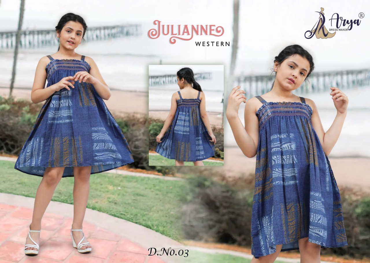 Julianne Western Dress - Polireyon Fabric, Size 5 To 12 | Modern Style For Girls, Available In 6 Vibrant Colors