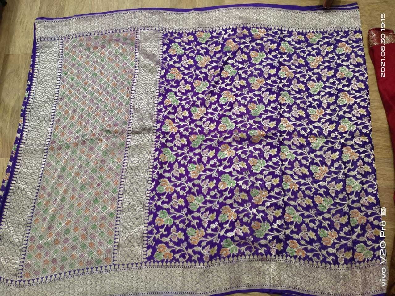 Banarasi Pure Handwoven Khaddi Georgette Saree - Dyeable Georgette, Embellished With Double Zari Motifs, Handpainted Design