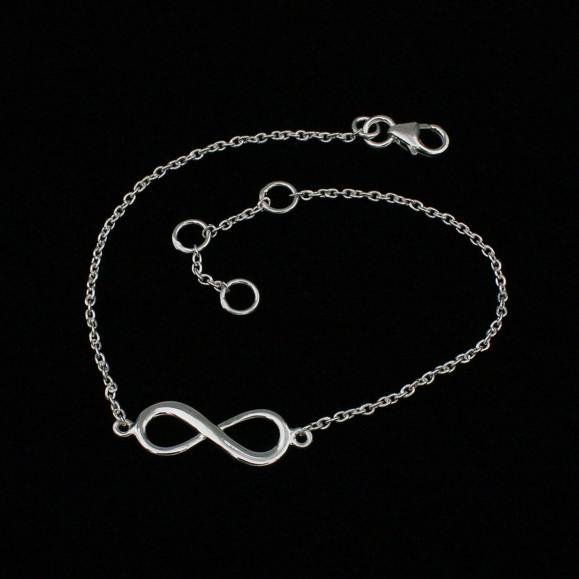 925 Sterling Silver Infinity Bracelet