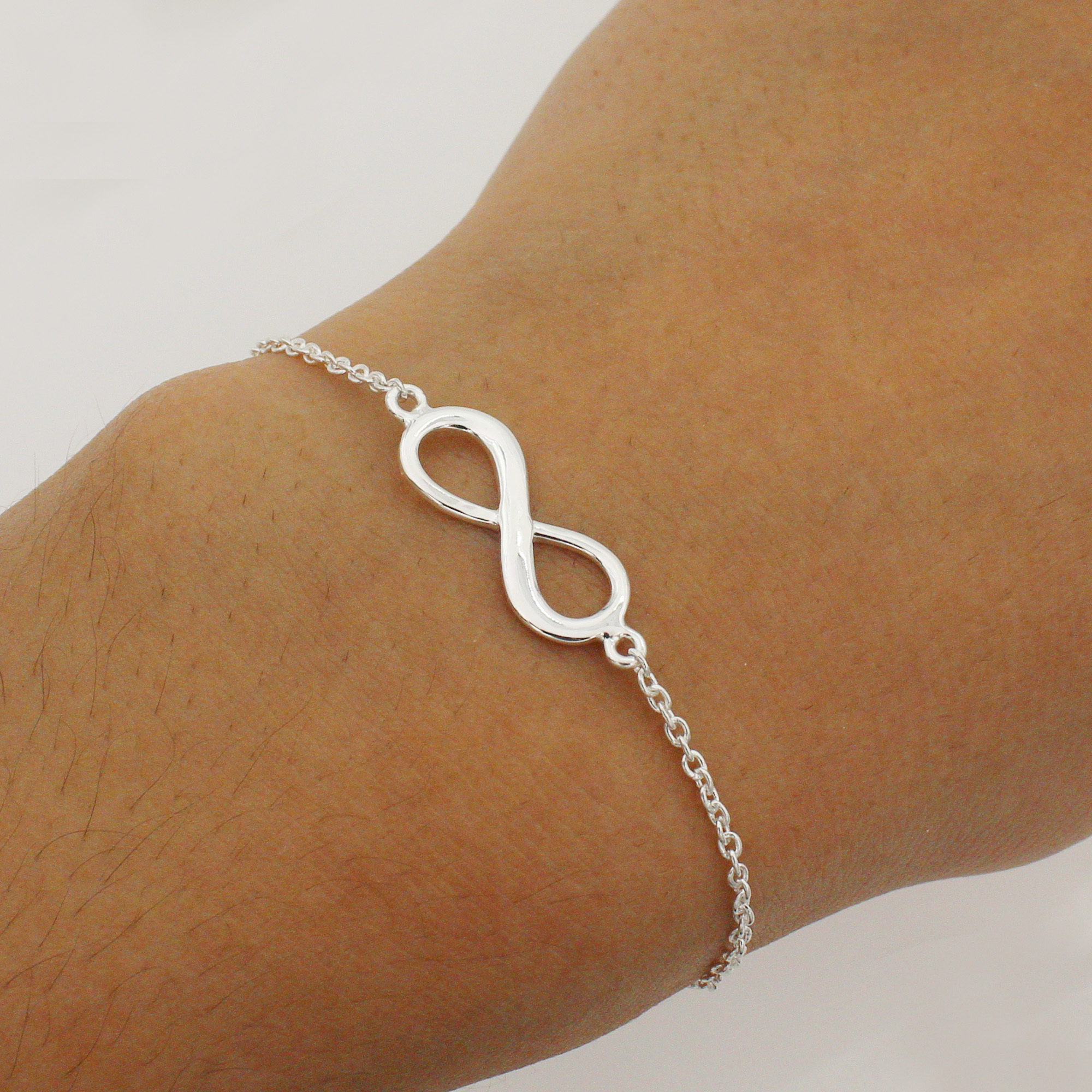 925 Sterling Silver Infinity Bracelet