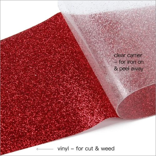 Plain Red Glitter Vinyl Heat Transfer Film