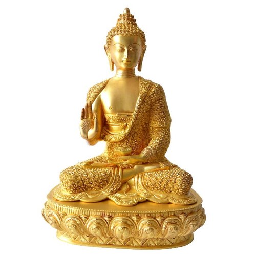 Metal Lord Buddha Brass Made Decorative Figure Super Fine Carving