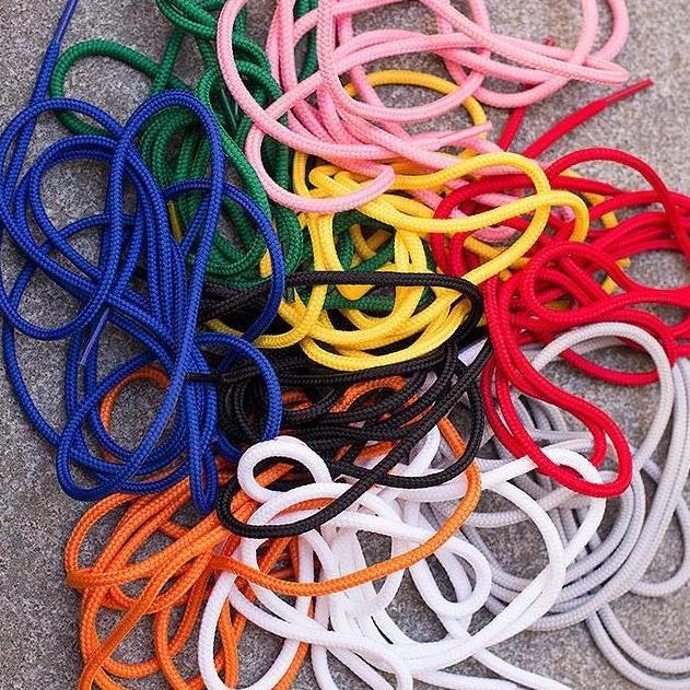 Round Shoe Laces - Polyester Blend, 45 Inches In Length, Available In All Colors | Customizable, Durable, Water-resistant, Washable