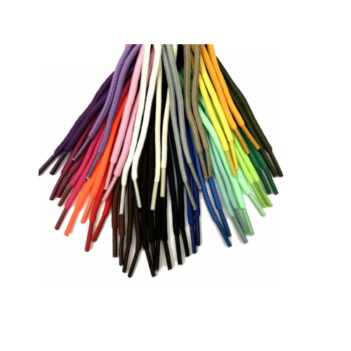 Round Shoe Laces - Polyester Blend, 45 Inches In Length, Available In All Colors | Customizable, Durable, Water-resistant, Washable