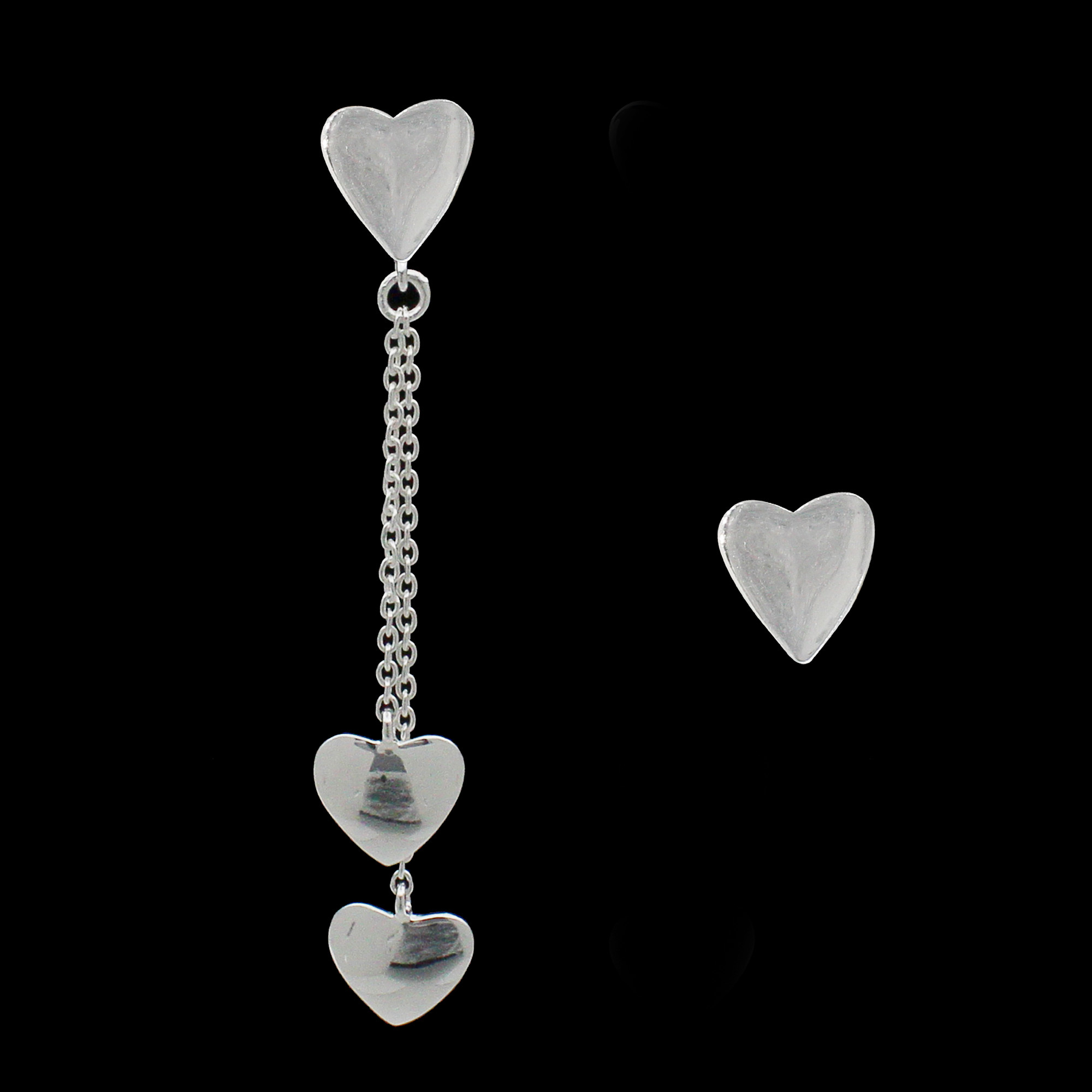 925 Sterling Silver Heart Earring