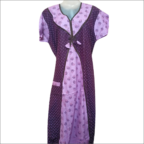 Ladies Cotton Nighty - Printed Design, Elegant Comfort for Women
