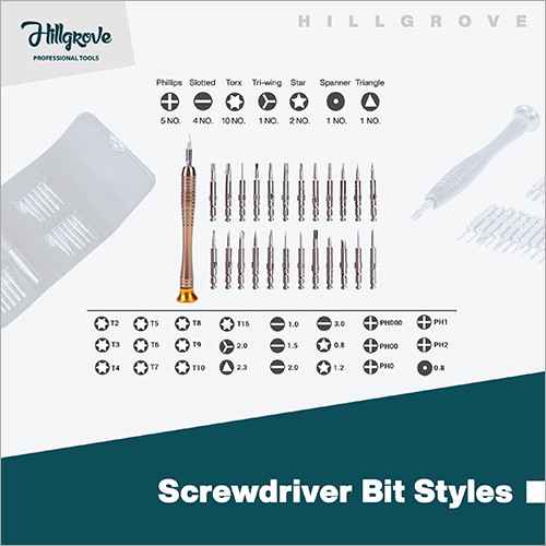 Hillgrove Portable Pocket Screwdriver Kit - Stainless Steel, 25 In 1 Tools For Garage Use