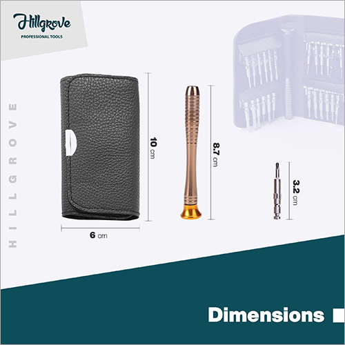 Hillgrove Portable Pocket Screwdriver Kit - Stainless Steel, 25 In 1 Tools For Garage Use