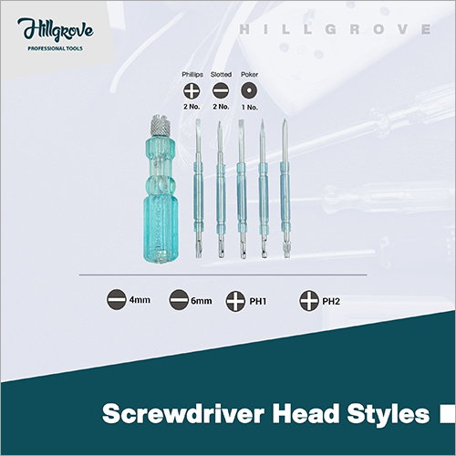 Hillgrove Hgscs6nsbm1 6 In 1 Multipurpose Repair Screw Driver Tool Kit With Extension Rod, Neon Bulb Combination Screwdriver Set