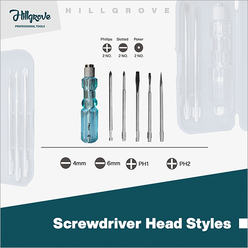 Hillgrove 5 In 1 Multipurpose Repair Screw Driver Tool Kit With Neon Bulb Combination Screwdriver Set