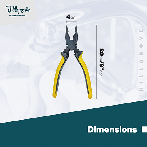 Hillgrove Hgpli8cym1 8 Inch Heavy Duty Grip Multipurpose Combination Pilash Plier