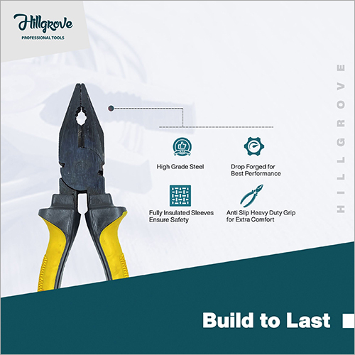 Hillgrove Hgpli8cym1 8 Inch Heavy Duty Grip Multipurpose Combination Pilash Plier
