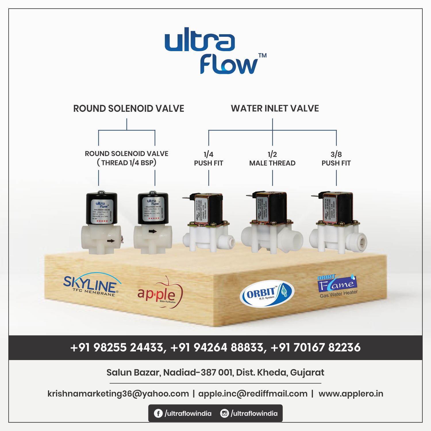 24 Vdc Push Fit Solenoid Valve