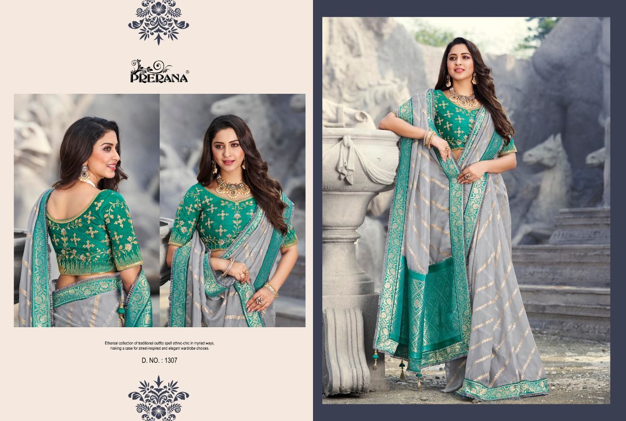 All Season Prerana Pure Designer Silk Saree Catalogue Set