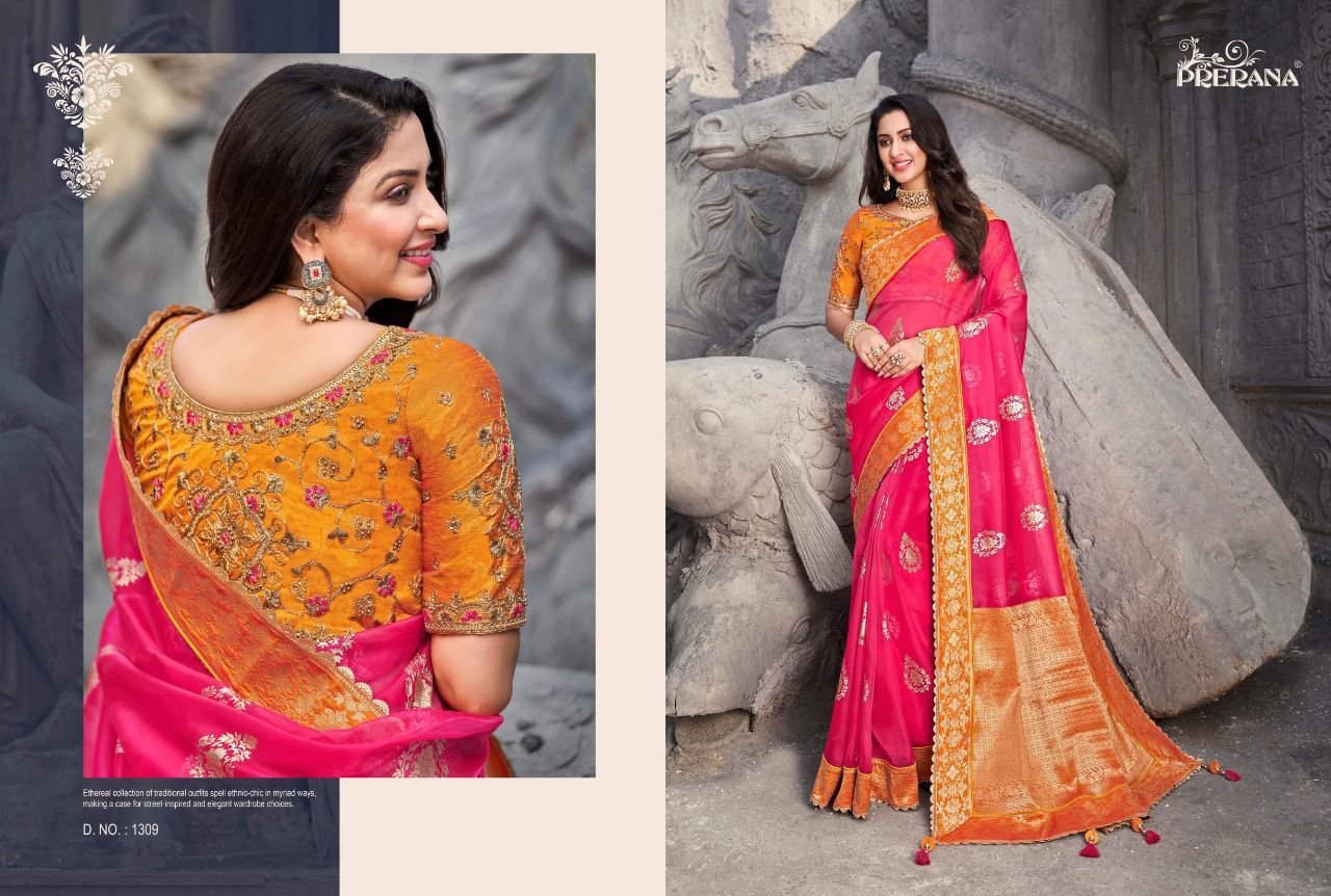All Season Prerana Pure Designer Silk Saree Catalogue Set