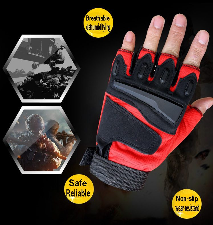 Outdoor Gloves - Breathable Cloth, Half-finger Design | Protect Hands During Cycling, Mountain Climbing, And Fitness Activities, Available In Sizes M, L, Xl