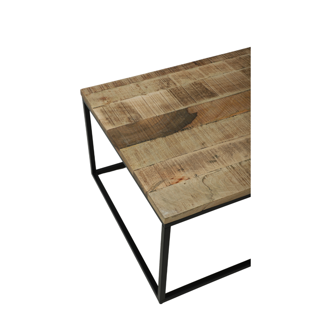 Handmade Solid Wood Rectangular Coffee Table