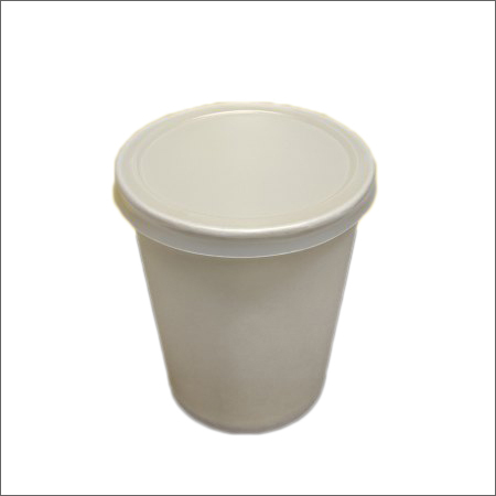 व्हाइट 70 एमएम पेपर ग्लास फ्लैट लिड