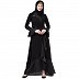 Cotton Designer Elegant Abaya Puce Pink