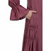 Cotton Designer Elegant Abaya Puce Pink
