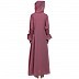 Cotton Designer Elegant Abaya Puce Pink