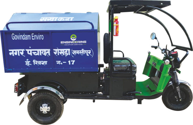 Mini Garbage Tipper - Iron, 1.7 Cu.m Tipping Bucket Capacity | Efficient Door-to-door Waste Collection, Direct Unloading Into Refuse Compactor