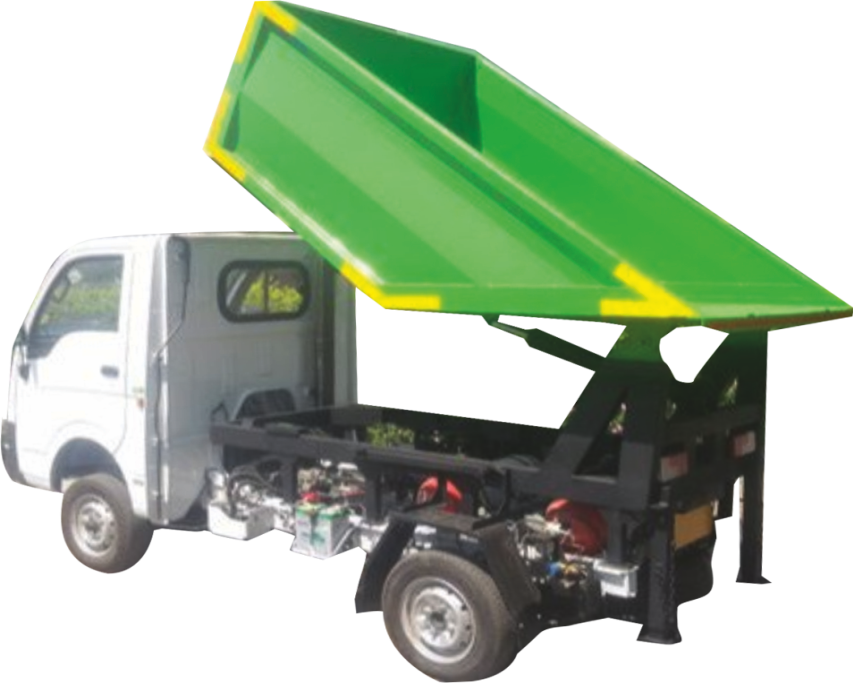 Mini Garbage Tipper - Iron, 1.7 Cu.m Tipping Bucket Capacity | Efficient Door-to-door Waste Collection, Direct Unloading Into Refuse Compactor