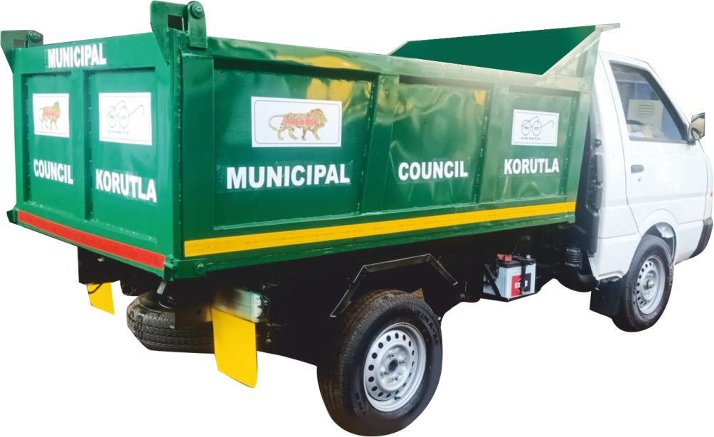 Mini Garbage Tipper - Iron, 1.7 Cu.m Tipping Bucket Capacity | Efficient Door-to-door Waste Collection, Direct Unloading Into Refuse Compactor
