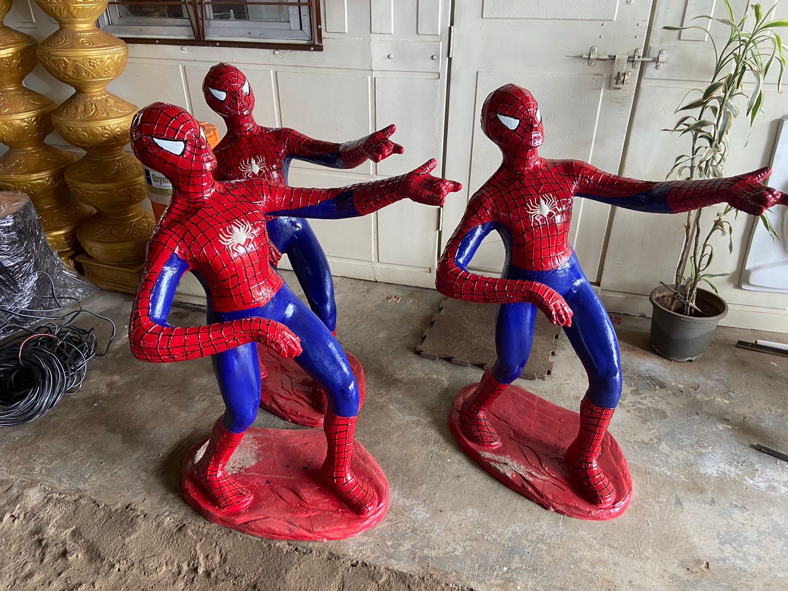 Red & Blue Spiderman Statue
