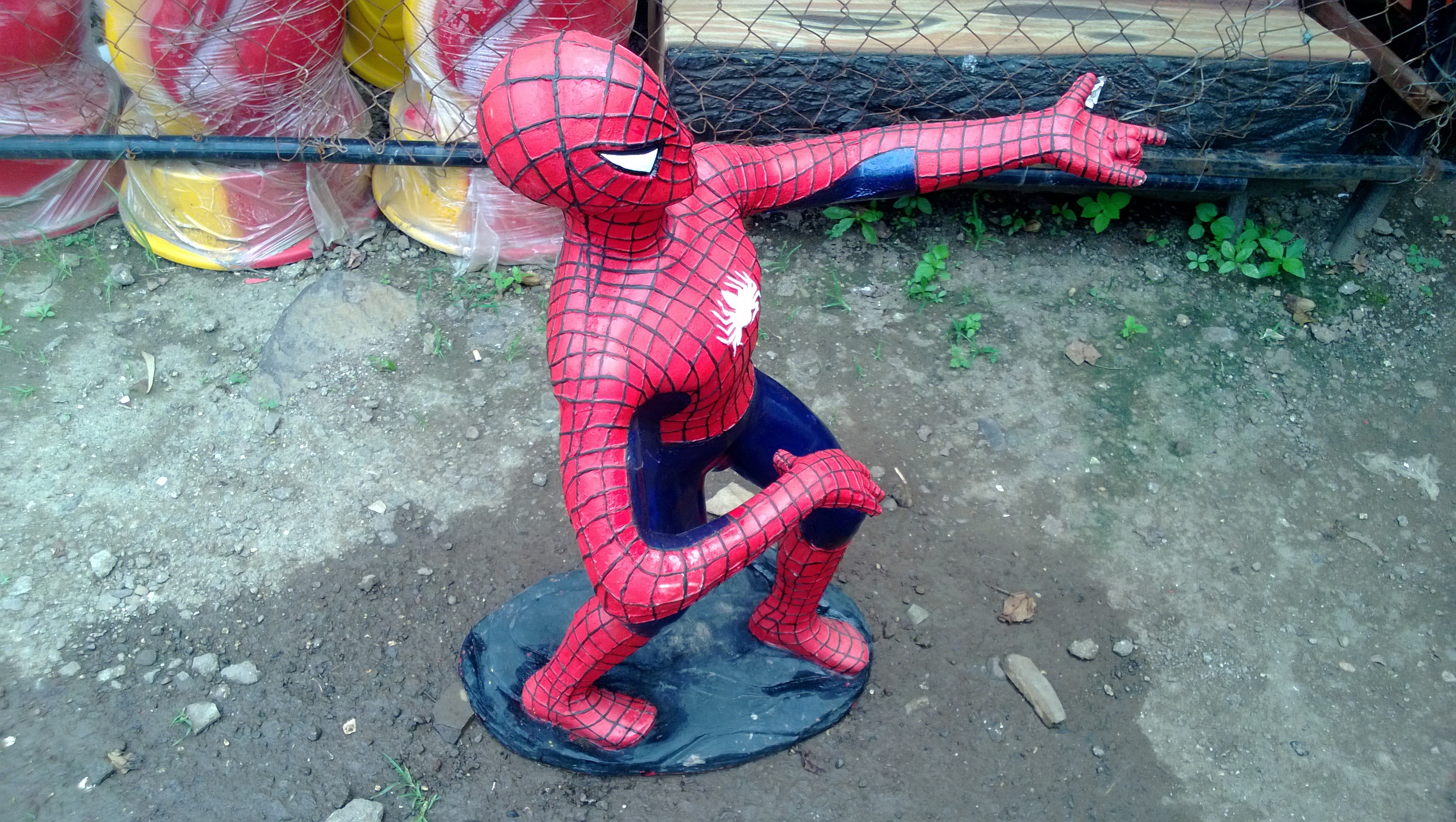 Red & Blue Spiderman Statue