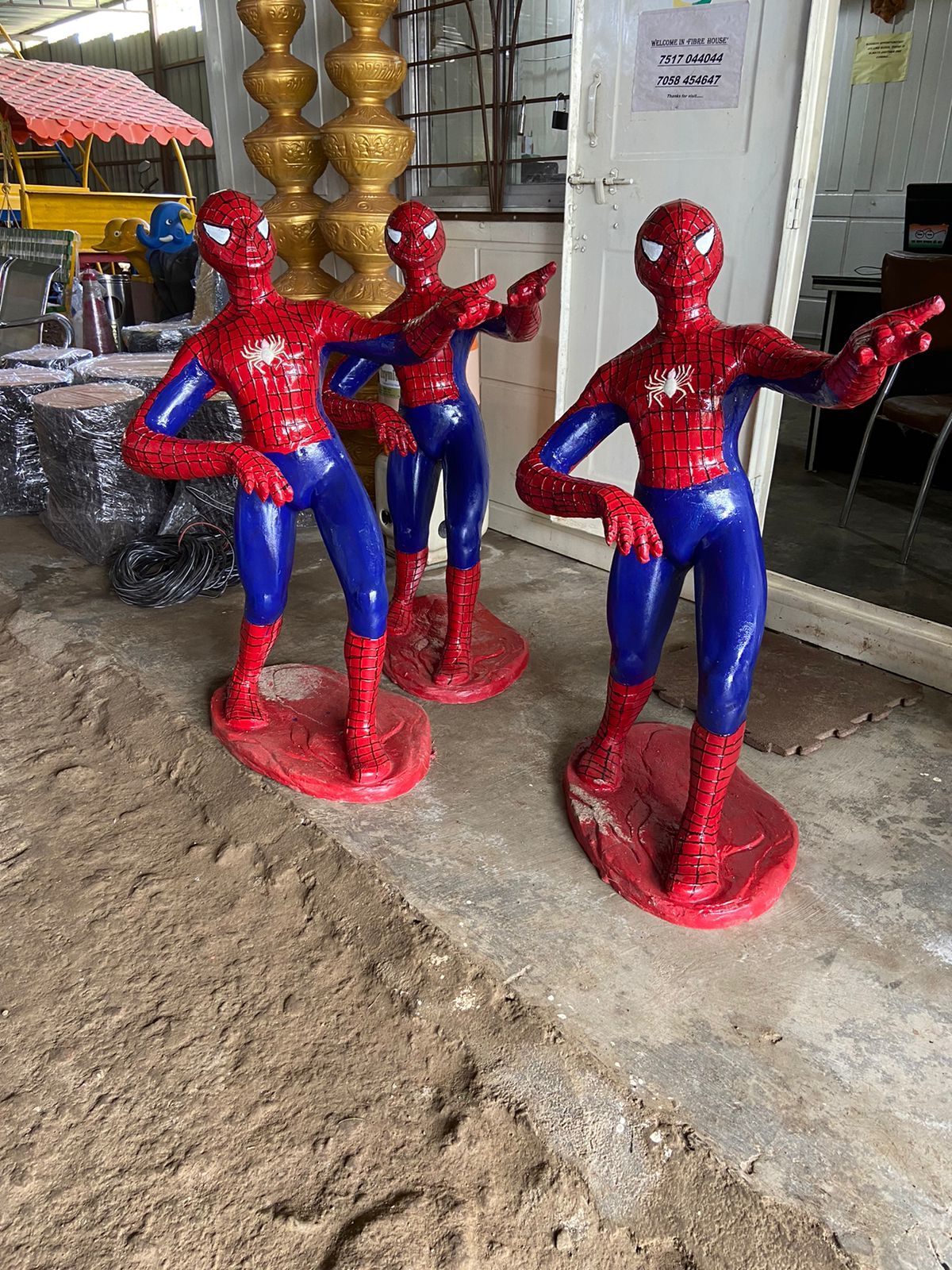 Red & Blue Spiderman Statue