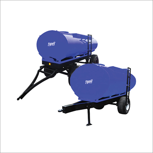 Water Tanker - Polyethylene Construction, 500-1000 Liters Capacity | Steel Chassis, 2-Wheel Design, Ideal for Irrigation and Water Transport