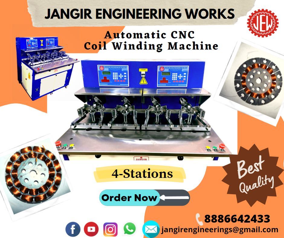 4 Station Automatic Coil Winding Machine