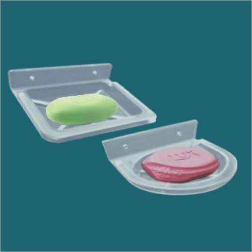 Single Soap Dish - Plastic, 7x6 cm , Transparent | Wall Mount, Ideal for Bathroom Fitting