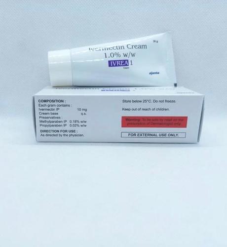 IVREA Ivermectine 1 Mg क्रीम आवेदन: केवल बाहरी उपयोग