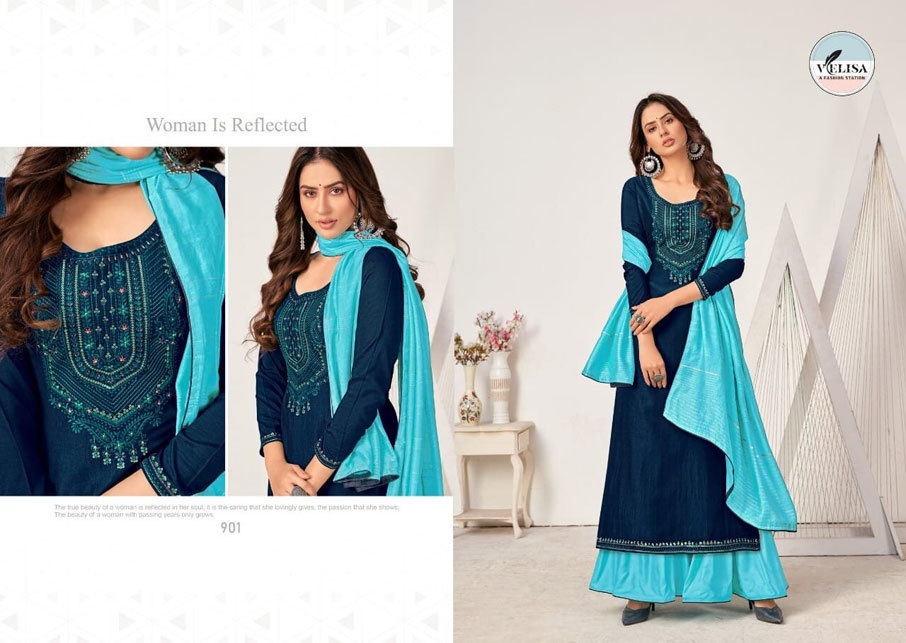 Embroidered Rayon Palazzo Salwar Suits