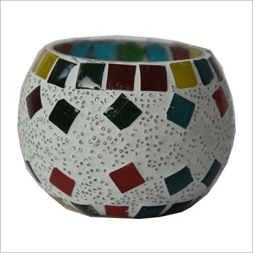 Mosaic Glass Tealight Holder