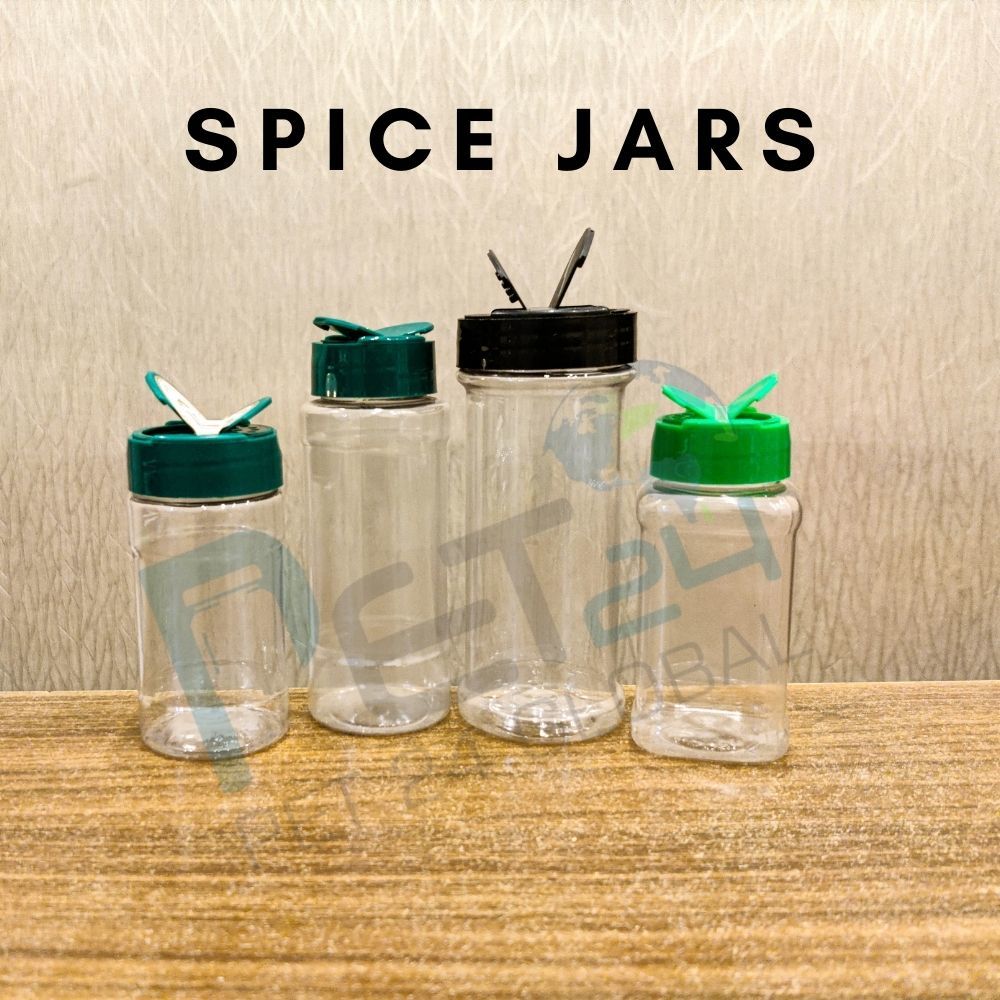 Pet Jar - 125ml Transparent Rigid Pet Material | Ideal For Spices And Pantry Storage