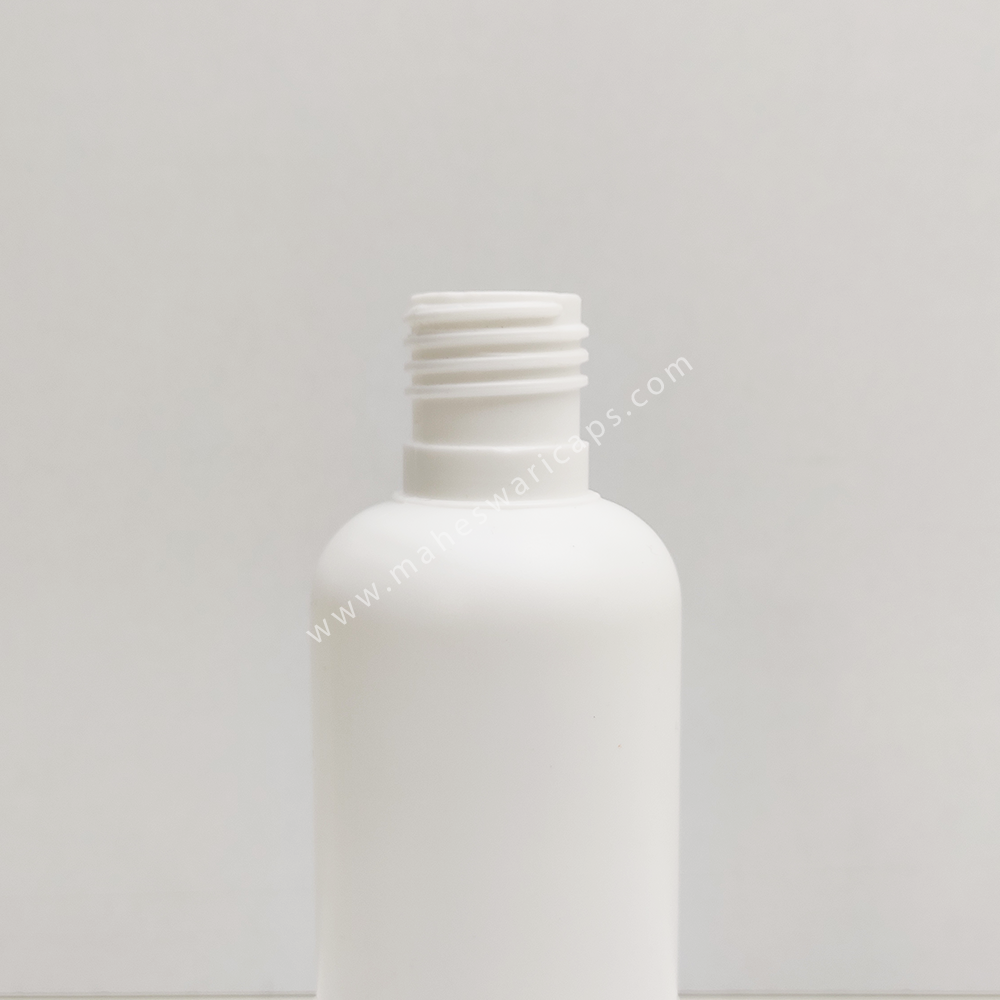 Hdpe Cosmetic Round Bottle 200ml - White Plastic, Diameter 24mm, Narrow Flip Top Lid, Suitable For Shampoo, Lotion, Hair Oil, Versatile Use