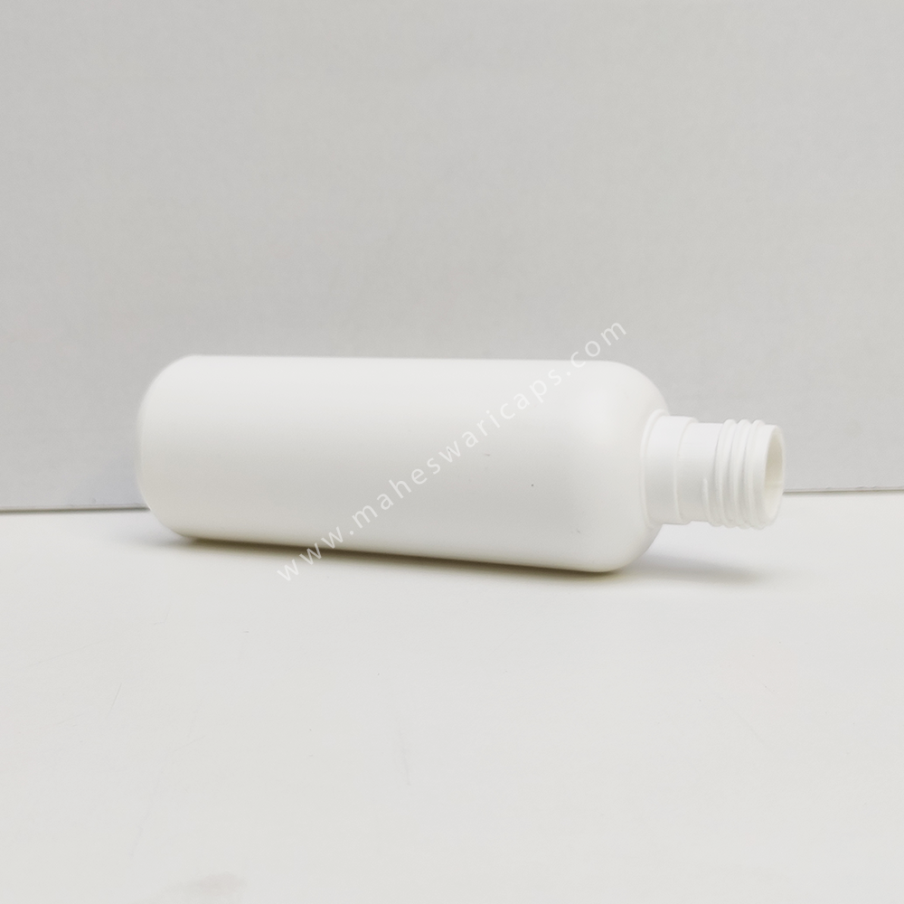 Hdpe Cosmetic Round Bottle 200ml - White Plastic, Diameter 24mm, Narrow Flip Top Lid, Suitable For Shampoo, Lotion, Hair Oil, Versatile Use