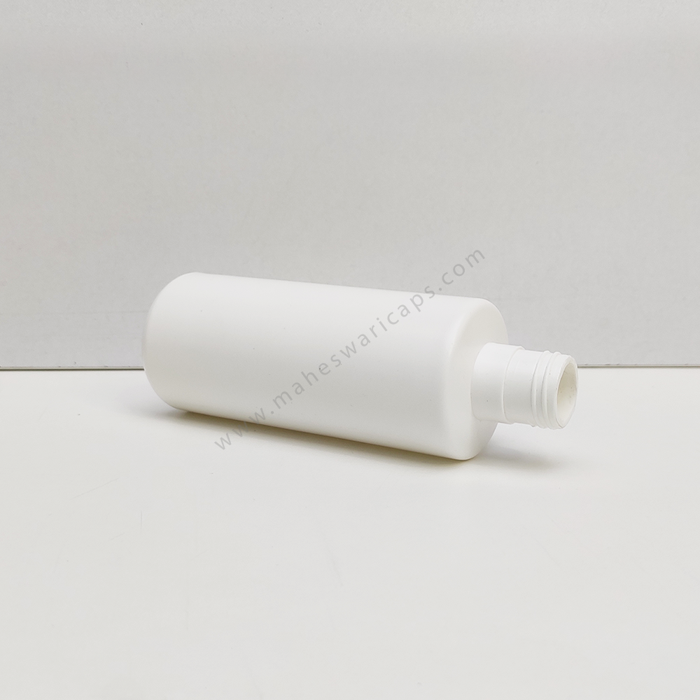 Hdpe Sleek Bottle 200ml - Plastic, 200 Ml, White Or Order Based Color | Round Shape, Narrow Flip Top Lid, Suitable For Shampoo And Lotion