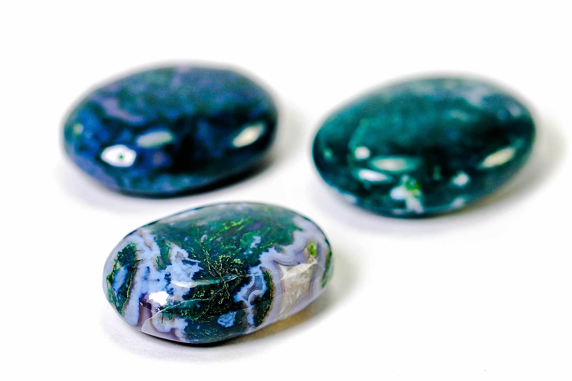 Moss Agate Palm Stone