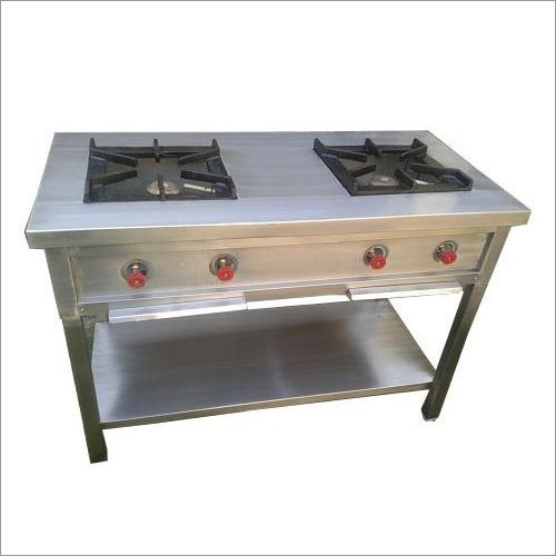 Stainless Steel Two Burner Range - 36" x 24" x 36" | Natural Gas, Manual Control, 1 Year Warranty, 50 lbs