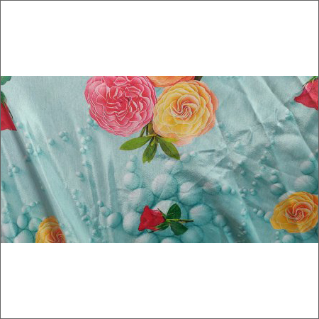 कलरफास्टनेस डिजिटल प्रिंटेड फ्रेंच क्रेप फैब्रिक