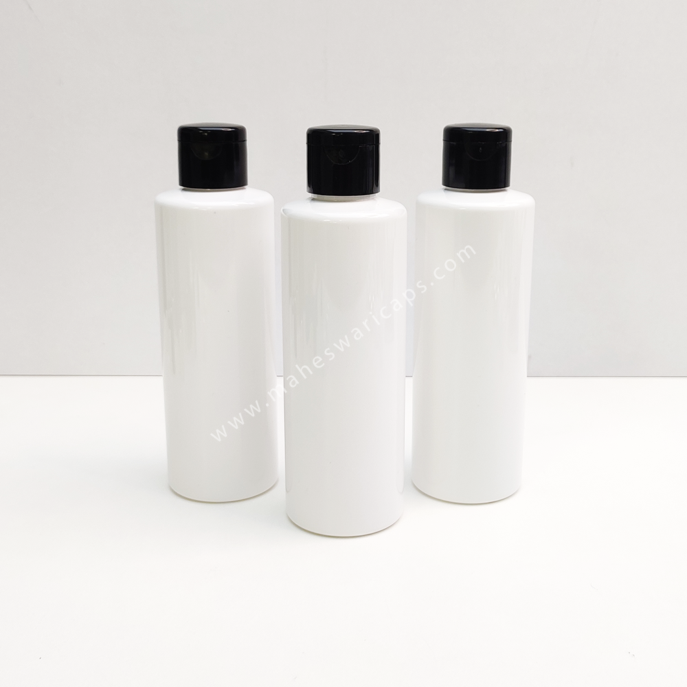 Jli Pet Shampoo Bottle - Plastic 200ml Transparent 24mm Neck Flip Top Lid | Ideal For Chemical Oil Containers With Customizable Caps