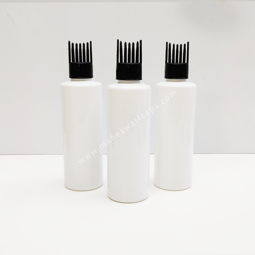 Jli Pet Shampoo Bottle - Plastic 200ml Transparent 24mm Neck Flip Top Lid | Ideal For Chemical Oil Containers With Customizable Caps
