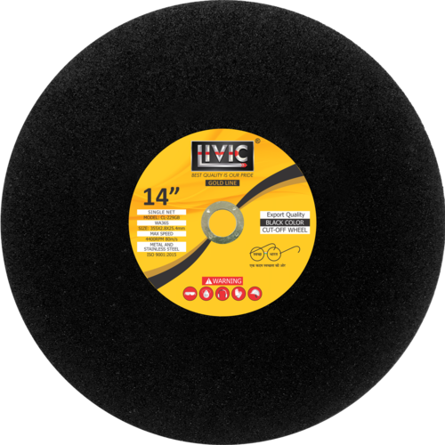 14 इंच गोल्ड लाइन सिंगल नेट ब्लैक कलर कटिंग व्हील कटिंग सटीकता: 100%