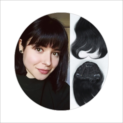 Bangs Closure Hair - Available In Various Lengths Black Color For Women | Custom Weight Options