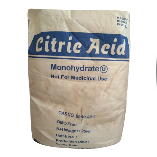 25kg Monohydrate Citric Acid Grade: Industrial Grade